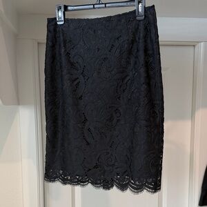 Lilly Pulitzer Black Lace Pencil Skirt